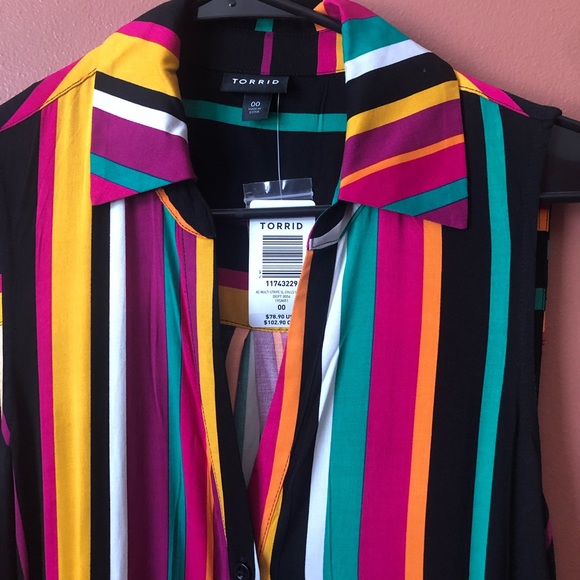 Torrid Bold Stripe Duster (00) - Picture 3 of 4